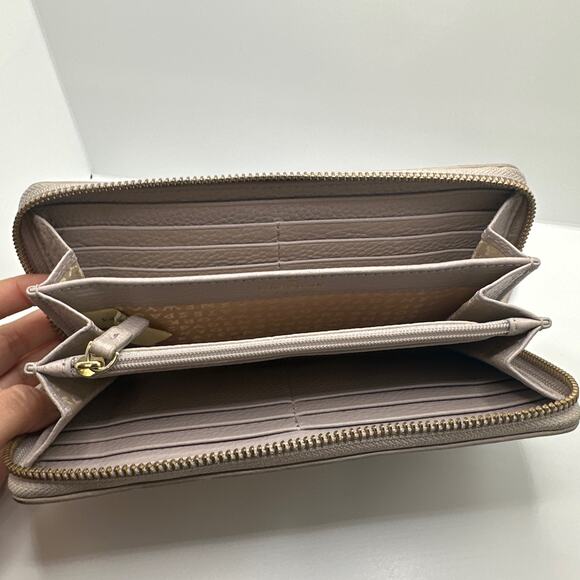 KATE SPADE New York Gray Soft Zip Around Accordion Wallet - Picture 5 of 8